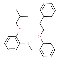 ChemSpider 2D Image | 2-Isobutoxy-N-[2-(2-phenylethoxy)benzyl]aniline | C25H29NO2