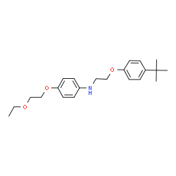 ChemSpider 2D Image | N-[2-(4-tert-butylphenoxy)ethyl]-4-(2-ethoxyethoxy)aniline | C22H31NO3