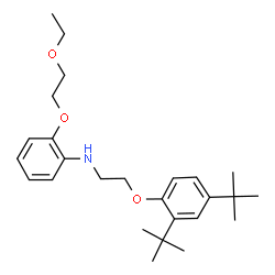 ChemSpider 2D Image | N-[2-(2,4-di-tert-butylphenoxy)ethyl]-2-(2-ethoxyethoxy)aniline | C26H39NO3