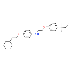 ChemSpider 2D Image | 4-(2-Cyclohexylethoxy)-N-{2-[4-(2-methyl-2-butanyl)phenoxy]ethyl}aniline | C27H39NO2