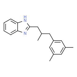 ChemSpider 2D Image | 2-[3-(3,5-Dimethylphenyl)-2-methylpropyl]-1H-benzimidazole | C19H22N2