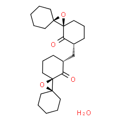 ChemSpider 2D Image | (2R,6R,2'R,6'R)-2,2'-Methylenebis(13-oxadispiro[5.0.5.1]tridecan-1-one) hydrate (1:1) | C25H38O5