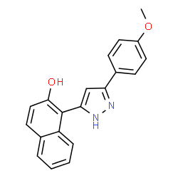 ChemSpider 2D Image | 1-[3-(4-Methoxyphenyl)-1H-pyrazol-5-yl]-2-naphthol | C20H16N2O2