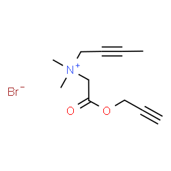 ChemSpider 2D Image | N,N-Dimethyl-N-[2-oxo-2-(2-propyn-1-yloxy)ethyl]-2-butyn-1-aminium bromide | C11H16BrNO2