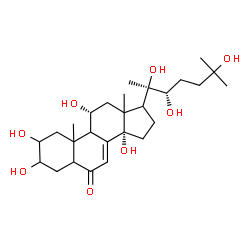 ChemSpider 2D Image | (9xi,10xi,11alpha,13xi,17xi,22S)-2,3,11,14,20,22,25-Heptahydroxycholest-7-en-6-one | C27H44O8