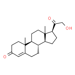 ChemSpider 2D Image | (10xi,13xi)-21-Hydroxypregn-4-ene-3,20-dione | C21H30O3