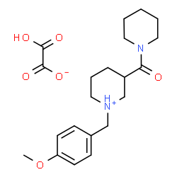 ChemSpider 2D Image | 1-(4-Methoxybenzyl)-3-(1-piperidinylcarbonyl)piperidinium hydrogen oxalate | C21H30N2O6
