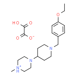 ChemSpider 2D Image | 4-[1-(4-Ethoxybenzyl)-4-piperidinyl]-1-methylpiperazin-1-ium hydrogen oxalate | C21H33N3O5