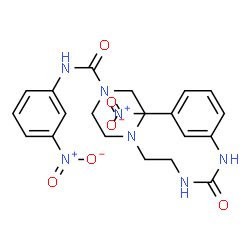 ChemSpider 2D Image | N-(3-Nitrophenyl)-4-(2-{[(3-nitrophenyl)carbamoyl]amino}ethyl)-1-piperazinecarboxamide | C20H23N7O6