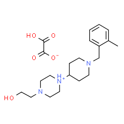 ChemSpider 2D Image | 4-(2-Hydroxyethyl)-1-[1-(2-methylbenzyl)-4-piperidinyl]piperazin-1-ium hydrogen oxalate | C21H33N3O5