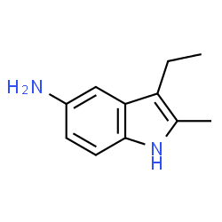 ChemSpider 2D Image | 3-Ethyl-2-methyl-1H-indol-5-amine | C11H14N2