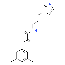 ChemSpider 2D Image | N-(3,5-Dimethylphenyl)-N'-[3-(1H-imidazol-1-yl)propyl]ethanediamide | C16H20N4O2