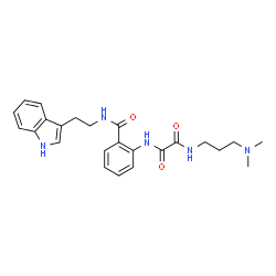 ChemSpider 2D Image | N-[3-(Dimethylamino)propyl]-N'-(2-{[2-(1H-indol-3-yl)ethyl]carbamoyl}phenyl)ethanediamide | C24H29N5O3