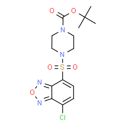 ChemSpider 2D Image | 2-Methyl-2-propanyl 4-[(7-chloro-2,1,3-benzoxadiazol-4-yl)sulfonyl]-1-piperazinecarboxylate | C15H19ClN4O5S
