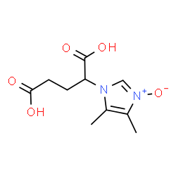 ChemSpider 2D Image | 2-(4,5-Dimethyl-3-oxido-1H-imidazol-1-yl)pentanedioic acid | C10H14N2O5