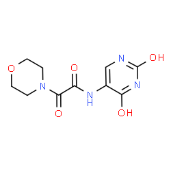 ChemSpider 2D Image | 4-morpholineacetamide, N-(2,4-dihydroxy-5-pyrimidinyl)-alpha-oxo- | C10H12N4O5