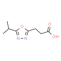 ChemSpider 2D Image | 3-(5-Isopropyl-1,3,4-oxadiazol-2-yl)propanoic acid | C8H12N2O3