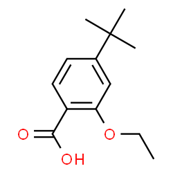 ChemSpider 2D Image | 2-Ethoxy-4-(2-methyl-2-propanyl)benzoic acid | C13H18O3