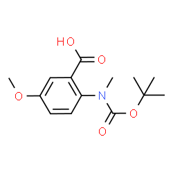 ChemSpider 2D Image | N-Boc-N-methyl-5-methoxyanthranilic acid | C14H19NO5