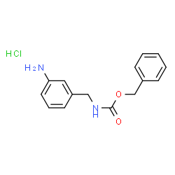 ChemSpider 2D Image | Benzyl 3-aminobenzylcarbamate hydrochloride | C15H17ClN2O2