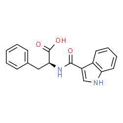 ChemSpider 2D Image | N-(1H-Indol-3-ylcarbonyl)-L-phenylalanine | C18H16N2O3