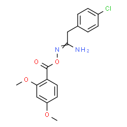 ChemSpider 2D Image | 2-(4-Chlorophenyl)-N'-[(2,4-dimethoxybenzoyl)oxy]ethanimidamide | C17H17ClN2O4