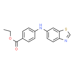 ChemSpider 2D Image | Ethyl 4-(benzo[d]thiazol-6-ylamino)benzoate | C16H14N2O2S