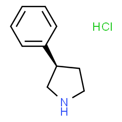 ChemSpider 2D Image | (R)-3-Phenylpyrrolidine hydrochloride | C10H14ClN