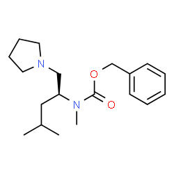 ChemSpider 2D Image | Benzyl methyl[(2S)-4-methyl-1-(1-pyrrolidinyl)-2-pentanyl]carbamate | C19H30N2O2