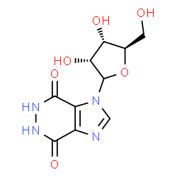 ChemSpider 2D Image | 1-ribofuranosylimidazo(4,5-d)pyridazine-4,7(5H,6H)-dione | C10H12N4O6