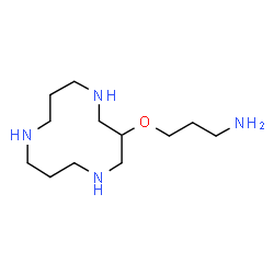 ChemSpider 2D Image | 3-(3-aminopropoxy)-1,5,9-triazacyclododecane | C12H28N4O
