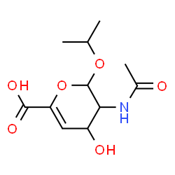 ChemSpider 2D Image | Isopropyl 2-acetamido-2,4-dideoxyhex-4-enopyranosiduronic acid | C11H17NO6