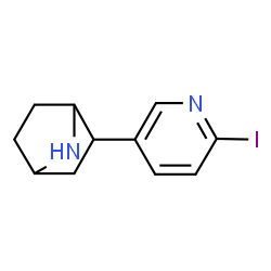 ChemSpider 2D Image | 2-(2-iodo-5-pyridyl)-7-azabicyclo(2.2.1)heptane | C11H13IN2