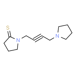 ChemSpider 2D Image | 1-[4-(1-Pyrrolidinyl)-2-butyn-1-yl]-2-pyrrolidinethione | C12H18N2S