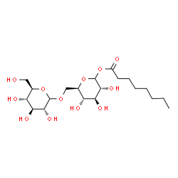 ChemSpider 2D Image | 6-O-glucopyranosyl-1-O-octanoylglucopyranose | C20H36O12