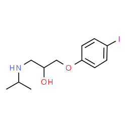 ChemSpider 2D Image | 3-(4-iodophenoxy)-1-isopropylaminopropan-2-ol | C12H18INO2