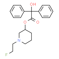 ChemSpider 2D Image | N-(2-fluoroethyl)-3-piperidyl benzilate | C21H24FNO3