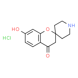ChemSpider 2D Image | 7-hydroxyspiro[chroman-2,4'-piperidin]-4-one hydrochloride | C13H16ClNO3