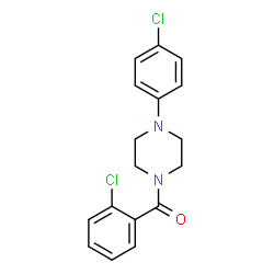 ChemSpider 2D Image | (2-Chlorophenyl)[4-(4-chlorophenyl)-1-piperazinyl]methanone | C17H16Cl2N2O