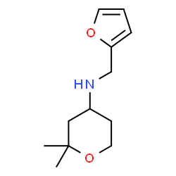 ChemSpider 2D Image | N-(furan-2-ylmethyl)-2,2-dimethyloxan-4-amine | C12H19NO2