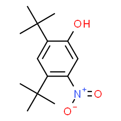ChemSpider 2D Image | 2,4-Di-tert-butyl-5-nitrophenol | C14H21NO3