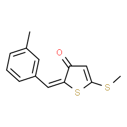 ChemSpider 2D Image | (2E)-2-(3-Methylbenzylidene)-5-(methylsulfanyl)-3(2H)-thiophenone | C13H12OS2
