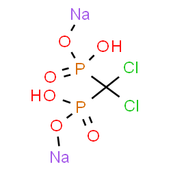 ChemSpider 2D Image | Disodium (dichloromethylene)bis[hydrogen (phosphonate)] | CH2Cl2Na2O6P2