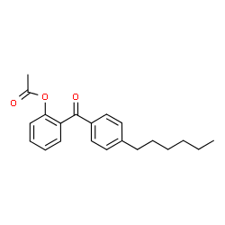 ChemSpider 2D Image | 2-(4-Hexylbenzoyl)phenyl acetate | C21H24O3