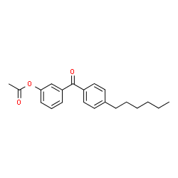 ChemSpider 2D Image | 3-(4-Hexylbenzoyl)phenyl acetate | C21H24O3