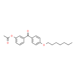 ChemSpider 2D Image | 3-[4-(Heptyloxy)benzoyl]phenyl acetate | C22H26O4