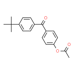 ChemSpider 2D Image | 4-[4-(2-Methyl-2-propanyl)benzoyl]phenyl acetate | C19H20O3