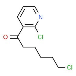 ChemSpider 2D Image | 2-chloro-3-(6-chlorohexanoyl)pyridine | C11H13Cl2NO