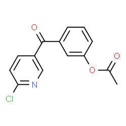 ChemSpider 2D Image | 5-(3-Acetoxybenzoyl)-2-chloropyridine | C14H10ClNO3