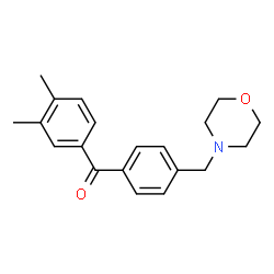 ChemSpider 2D Image | 4-{[4-(3,4-dimethylbenzoyl)phenyl]methyl}morpholine | C20H23NO2